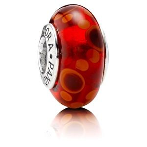 Pandora red bubbles charm